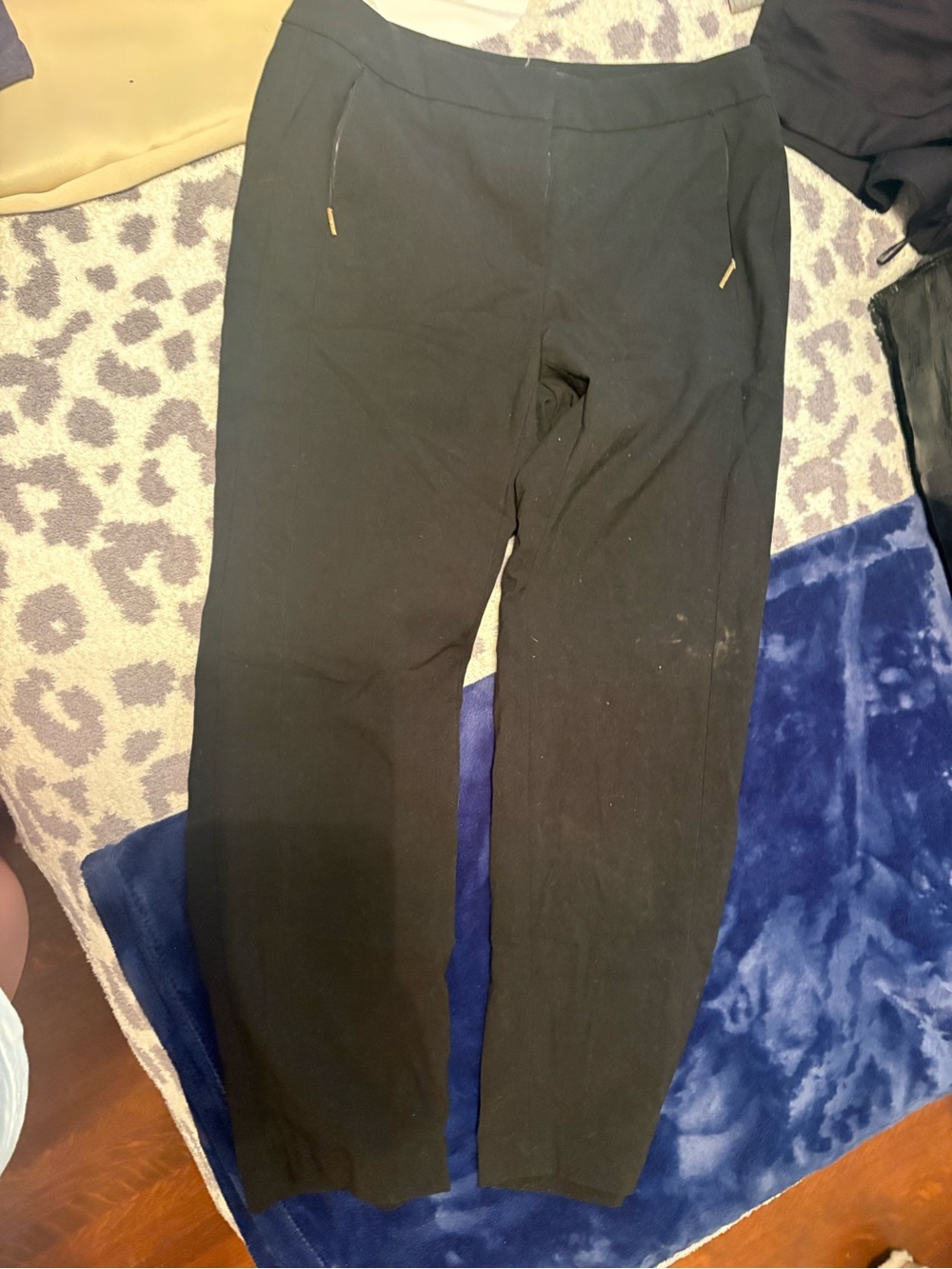 Ellen Tracy Black Men's Stretch Drawstring Trousers